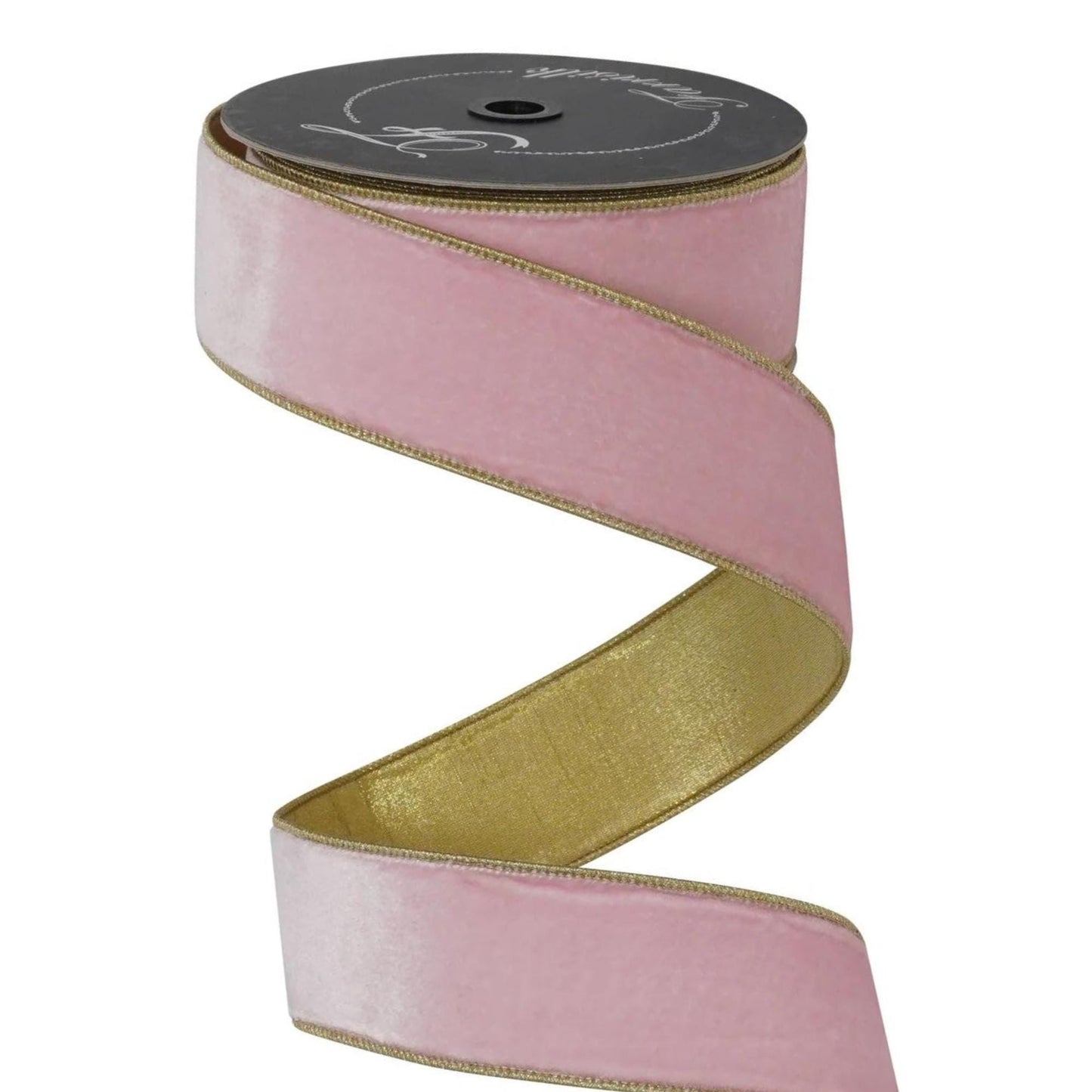 2.5" Baby Pink Flashy Velvet Ribbon, Farrisilk Velvet