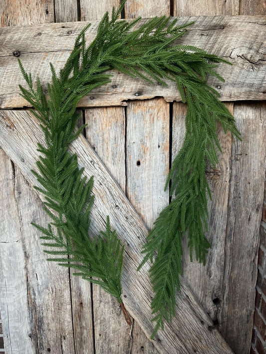 6' Norfolk Real Touch Garland, Pine Greenery, Artificial Christmas Garland