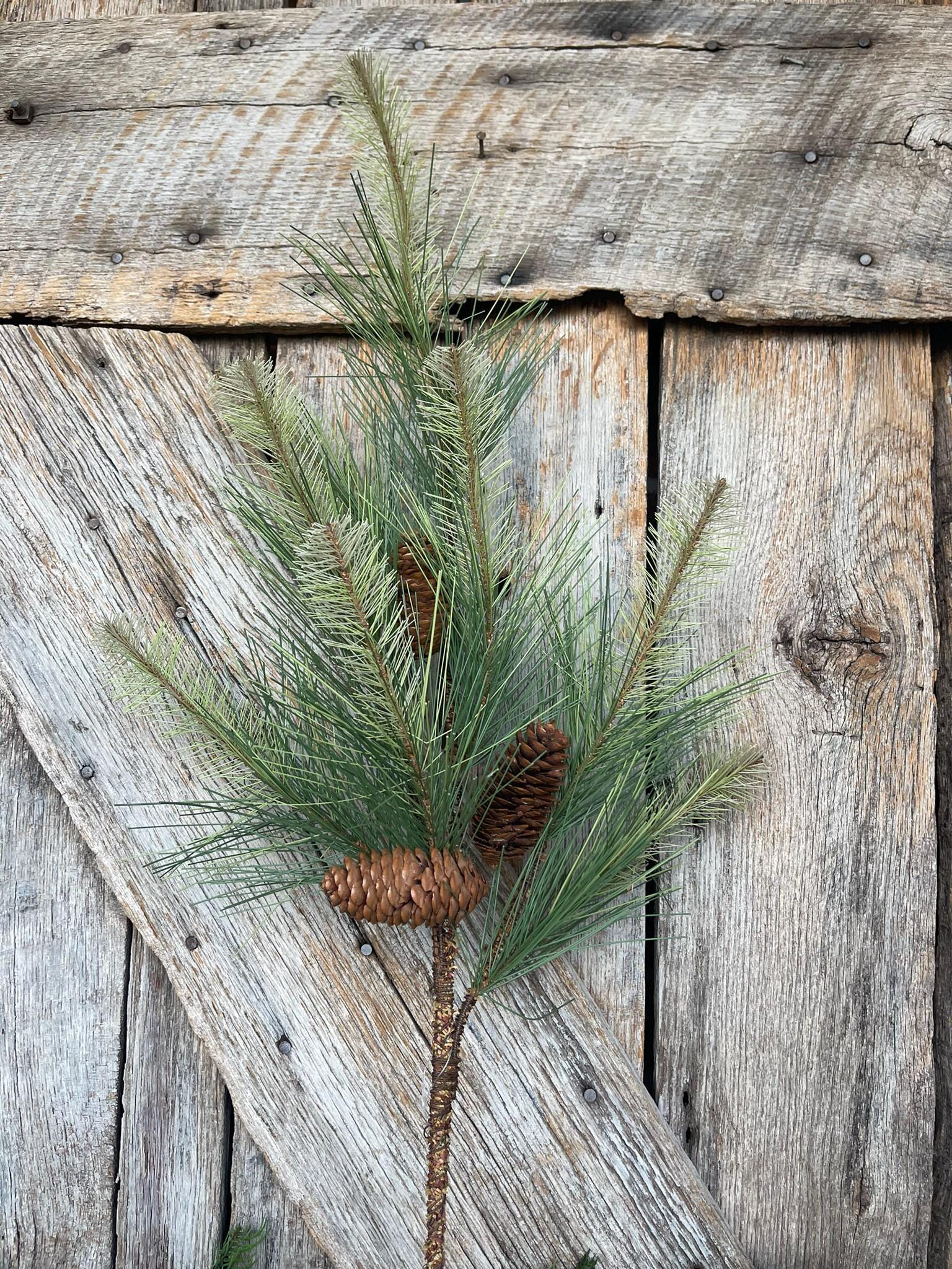 33" Long Needle Pine spray, pine cone spray, Christmas greenery