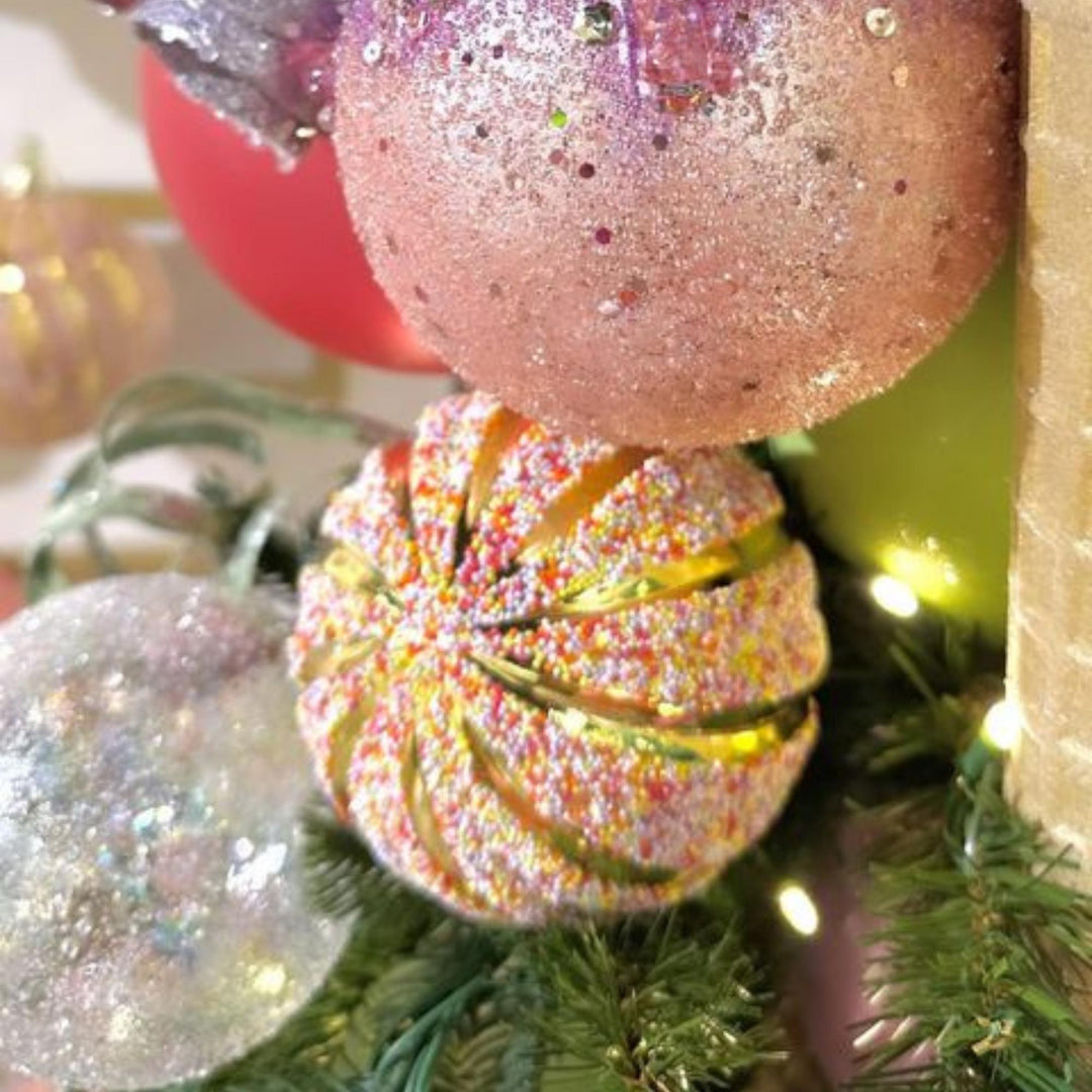 4" Swirled Sprinkles Ornament, Farrisilk Candy Couture, Candy Theme, Christmas Ornament, Sprinkles Ornament