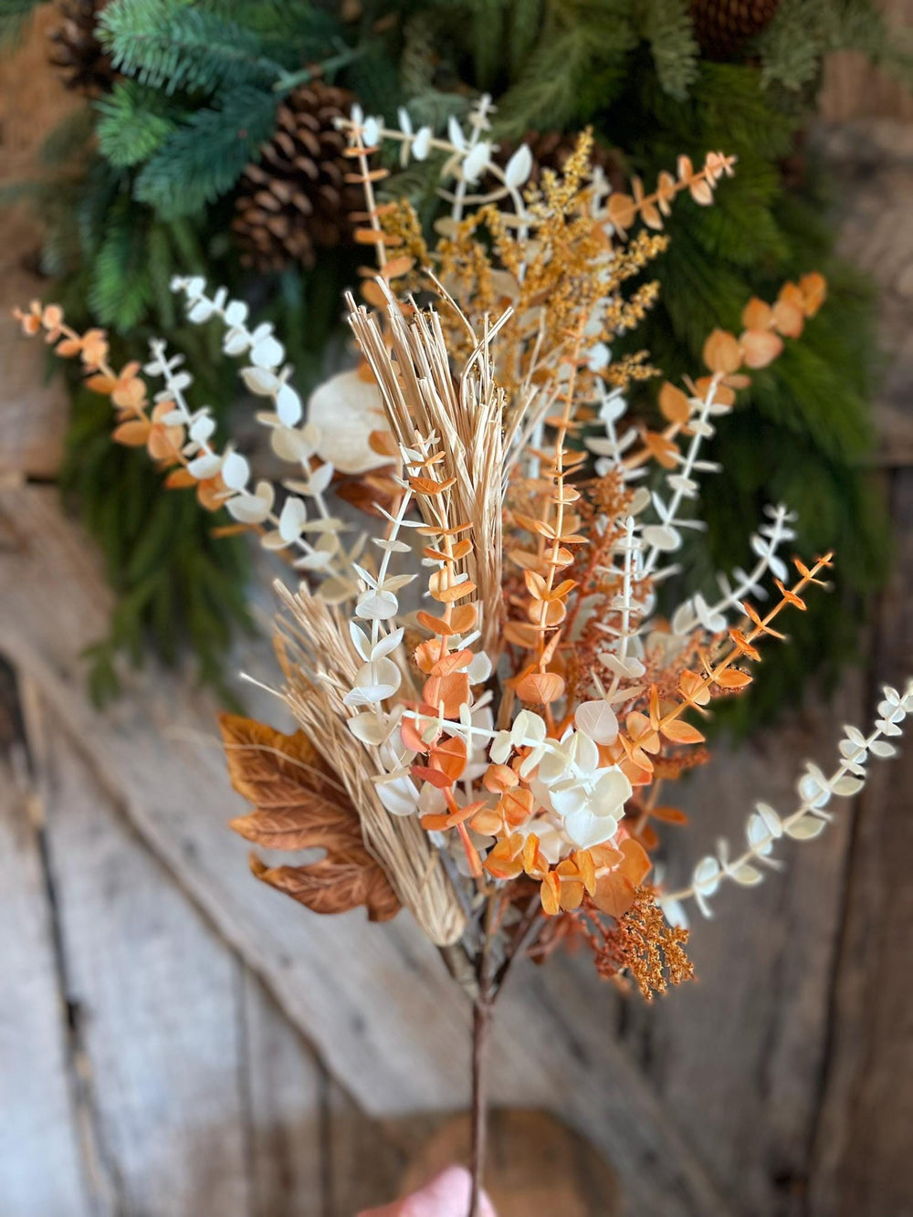 33" Fall Greenery Bush, Fall bush, gold autumn greenery