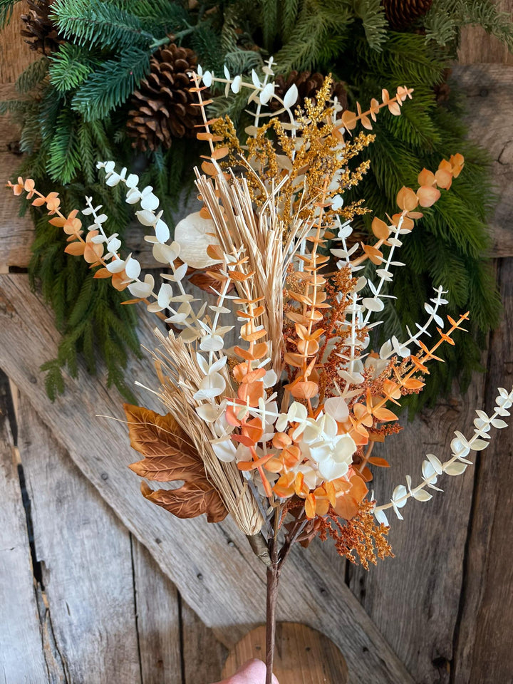 33" Fall Greenery Bush, Fall bush, gold autumn greenery