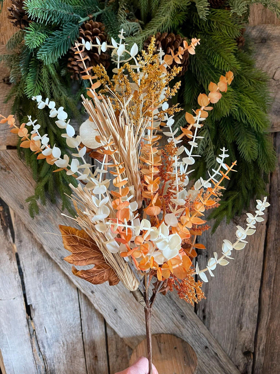 33" Fall Greenery Bush, Fall bush, gold autumn greenery