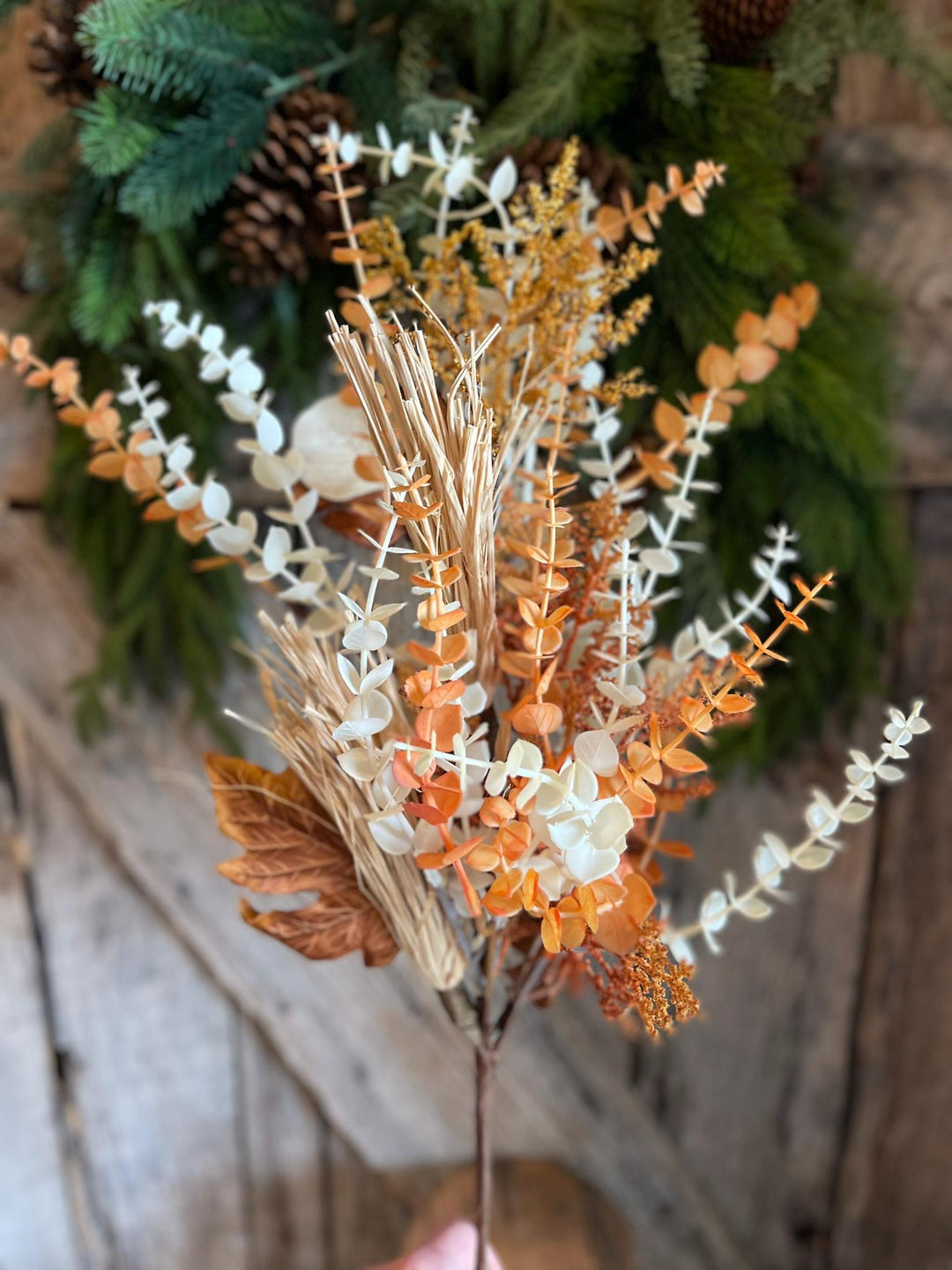 33" Fall Greenery Bush, Fall bush, gold autumn greenery