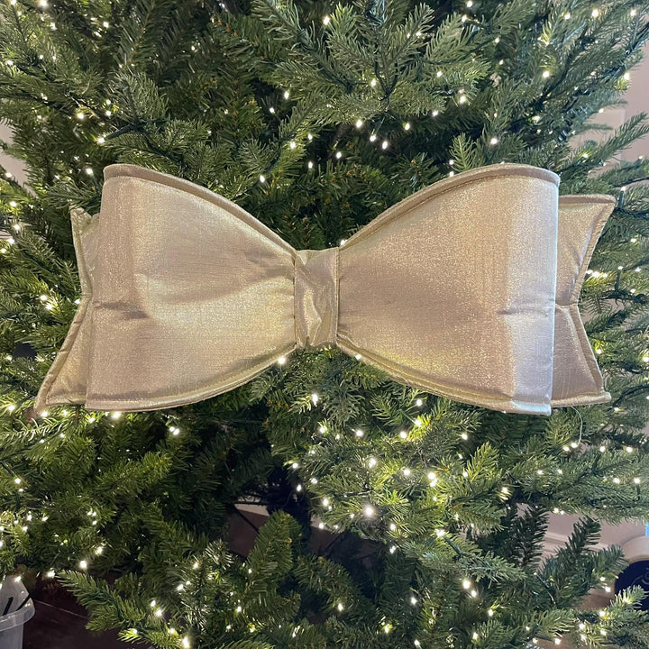 22" Gold Metallic Bow, Oversized Bow, Christmas Wreath Bow