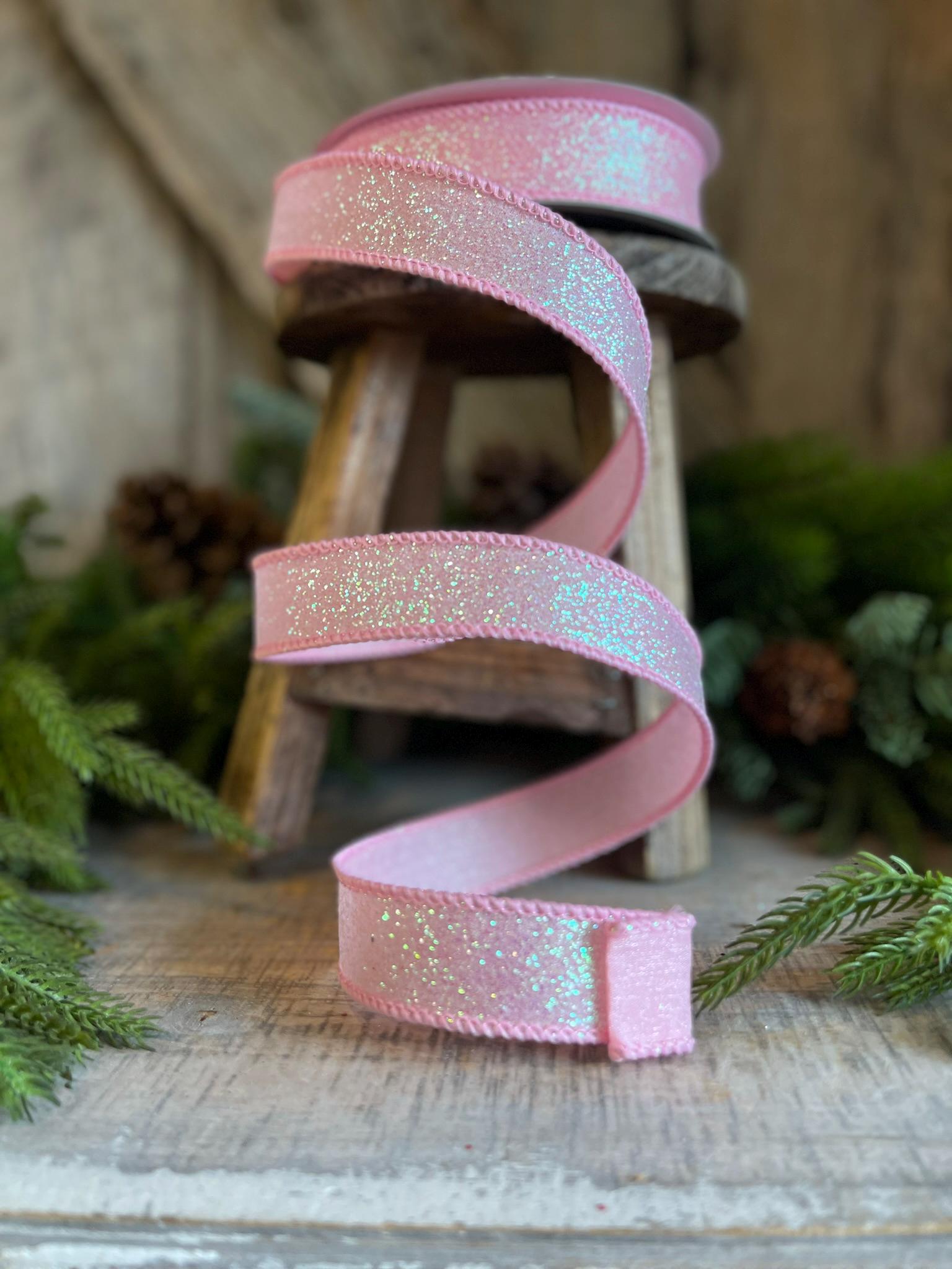 1" Pink Sugar Frost Ribbon, Farrisilk Ribbon