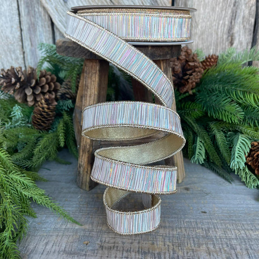 1" Tinsel Ribbon, Farrisilk Ribbon