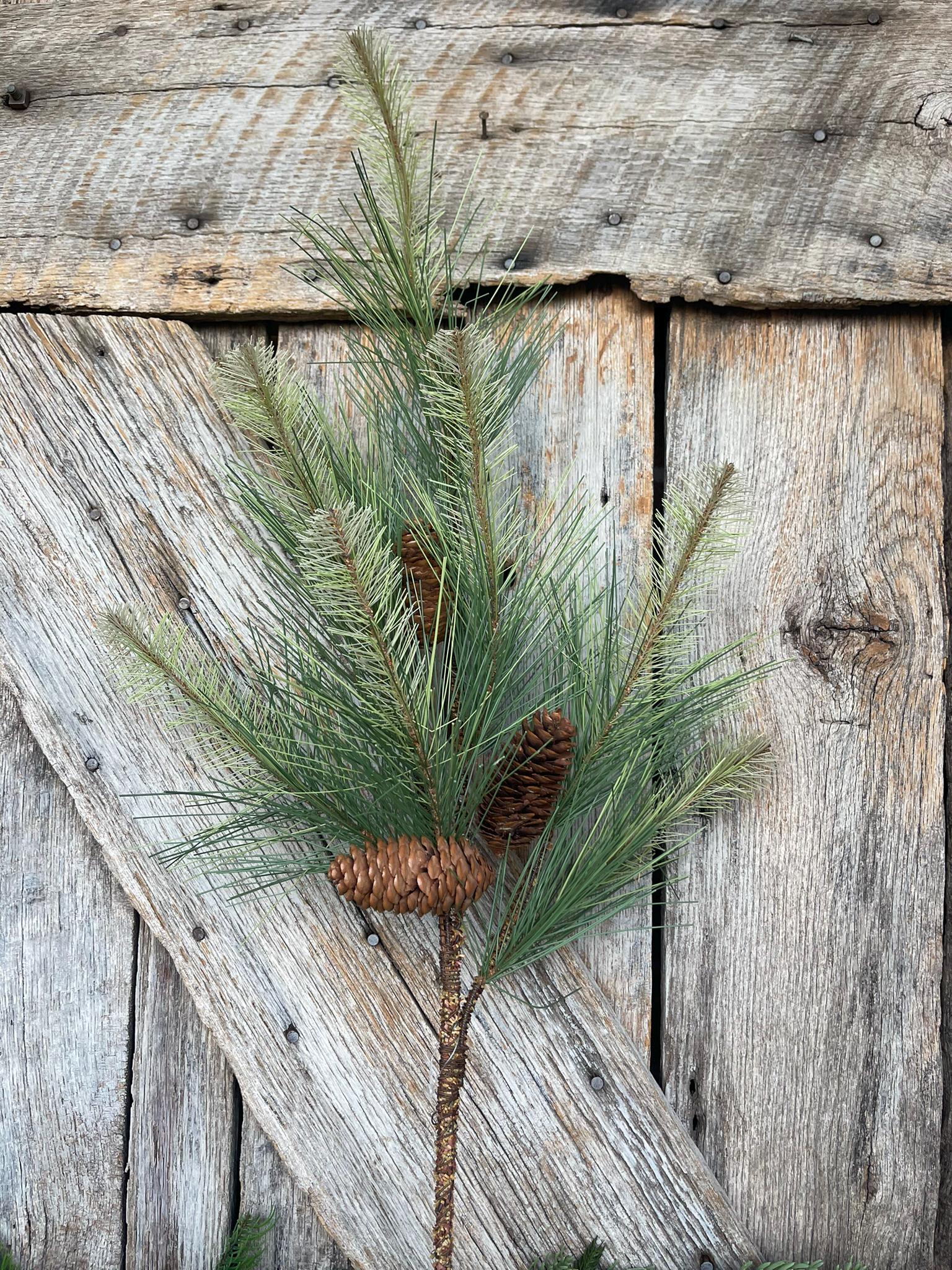 33" Long Needle Pine spray, pine cone spray, Christmas greenery