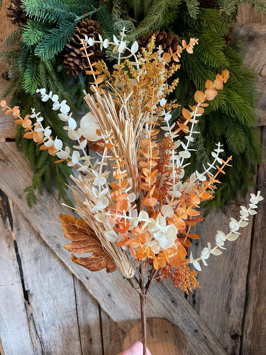33" Fall Greenery Bush, Fall bush, gold autumn greenery