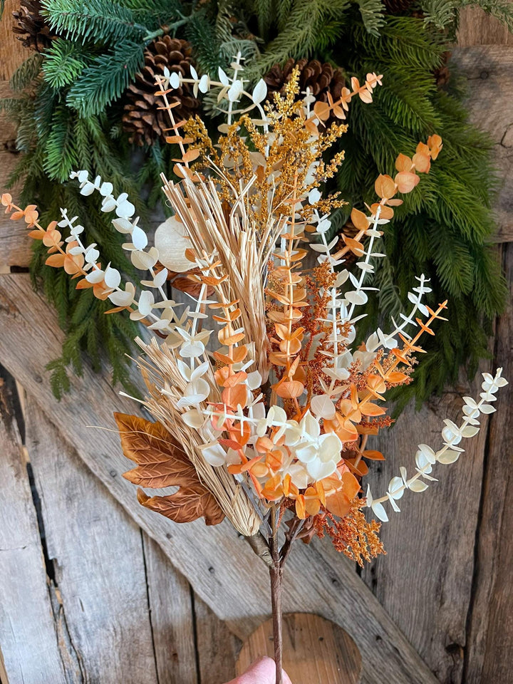 33" Fall Greenery Bush, Fall bush, gold autumn greenery