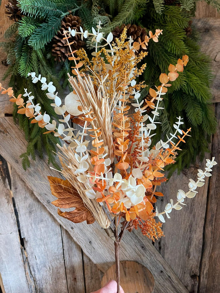 33" Fall Greenery Bush, Fall bush, gold autumn greenery