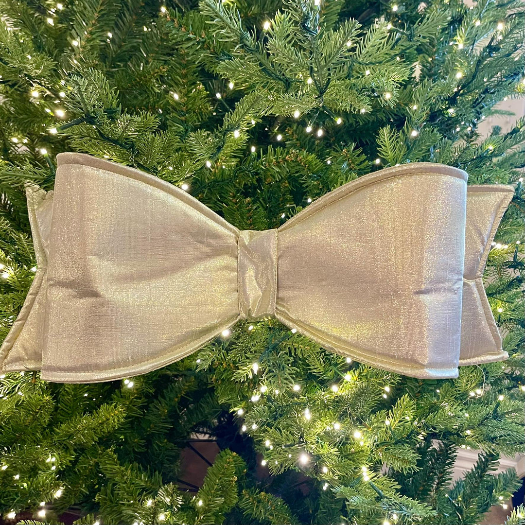 22" Gold Metallic Bow, Oversized Bow, Christmas Wreath Bow