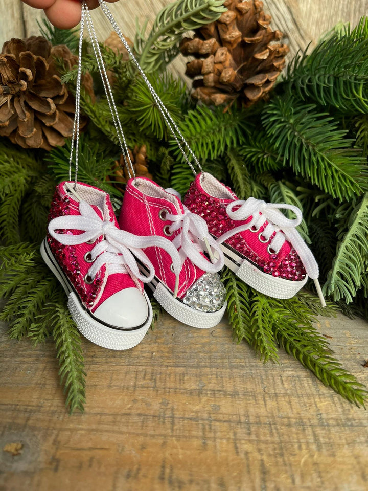 3" Pink Sneakers Ornament Set, Pink Ornaments, Christmas Ornaments Gifts