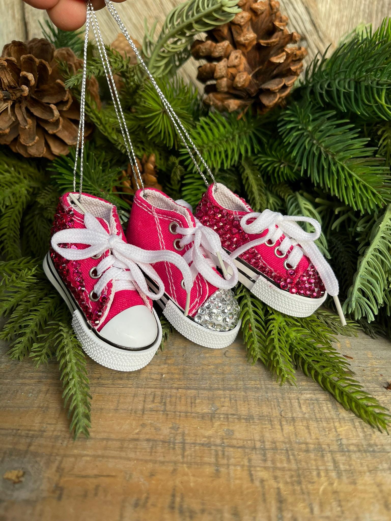 3" Pink Sneakers Ornament Set, Pink Ornaments, Christmas Ornaments Gifts