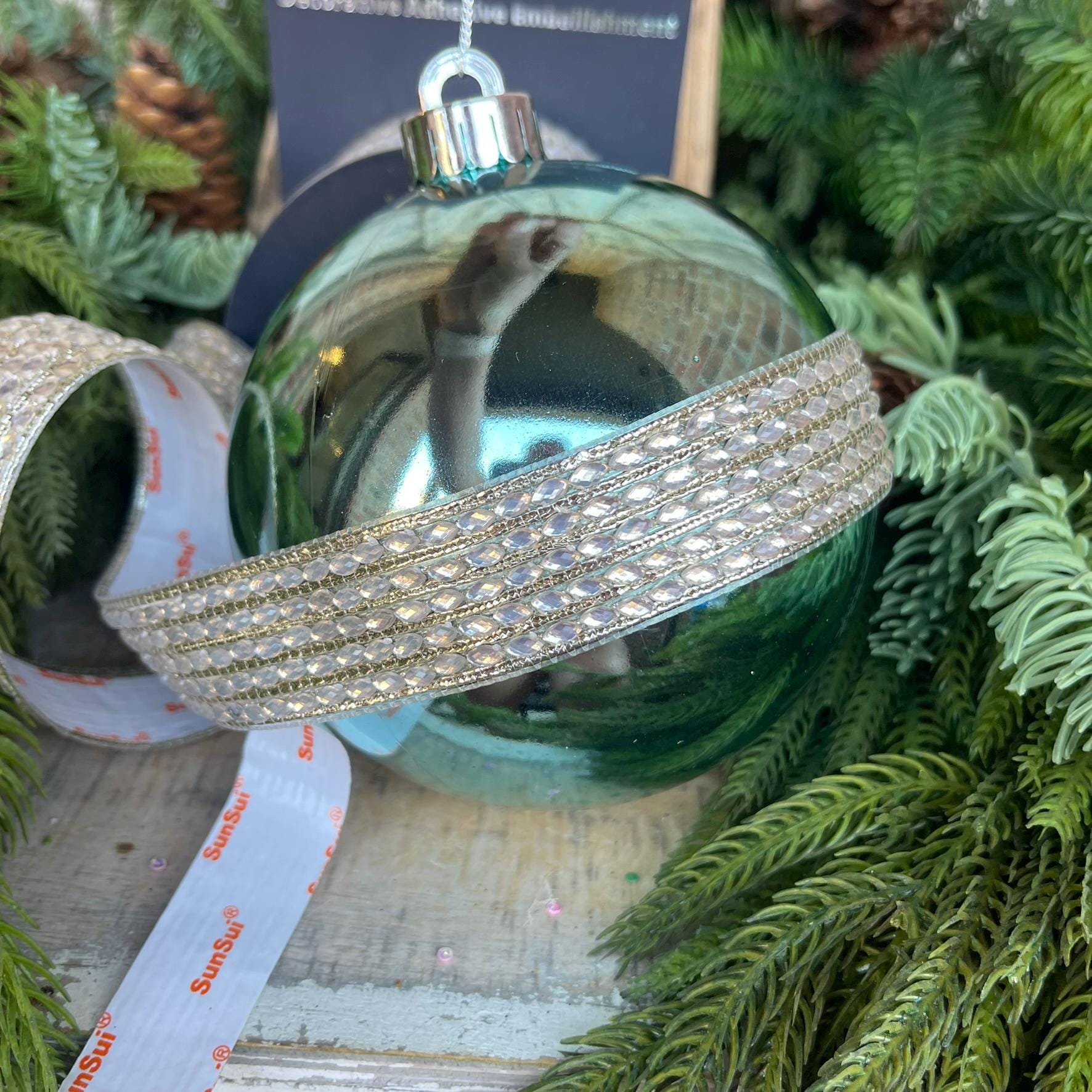 1" Platinum Queen Victoria Ornamate, Farrisilk Stick On Jewels, Platinum Gold Self Adhesive Jewel Tape