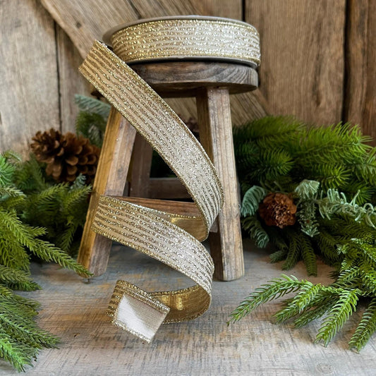 1" Platinum Gold Ribbon, Farrisilk Ribbon
