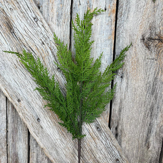 24" Real Touch Cedar Spray, Cedar Pine Spray, Christmas Greenery Spray, Christmas Pine SPray, Artificial Cedar, 64643