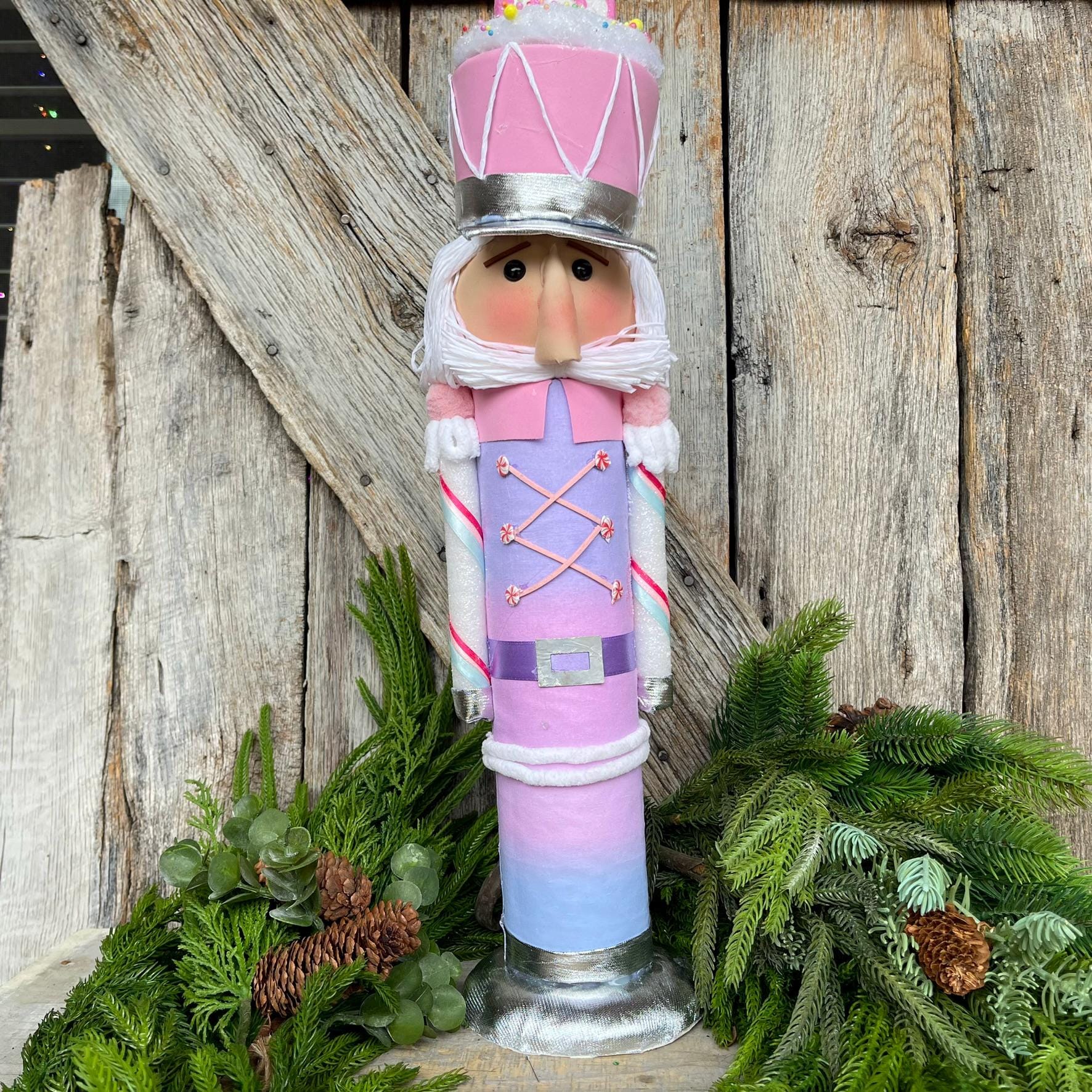22" Pink Lavender Nutcracker, Sweet Shop Nutcracker, Nutcracker Decor