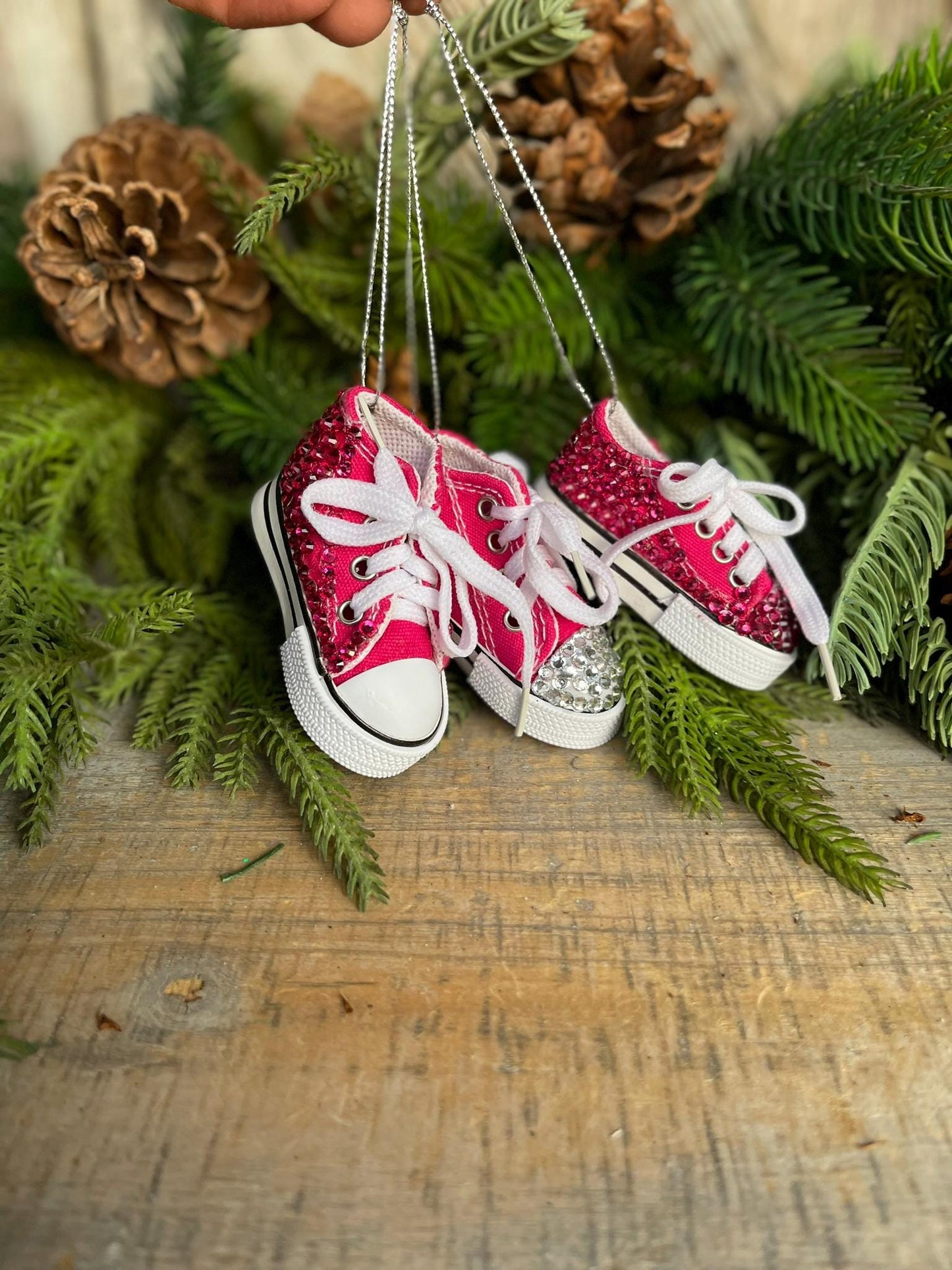 3" Pink Sneakers Ornament Set, Pink Ornaments, Christmas Ornaments Gifts