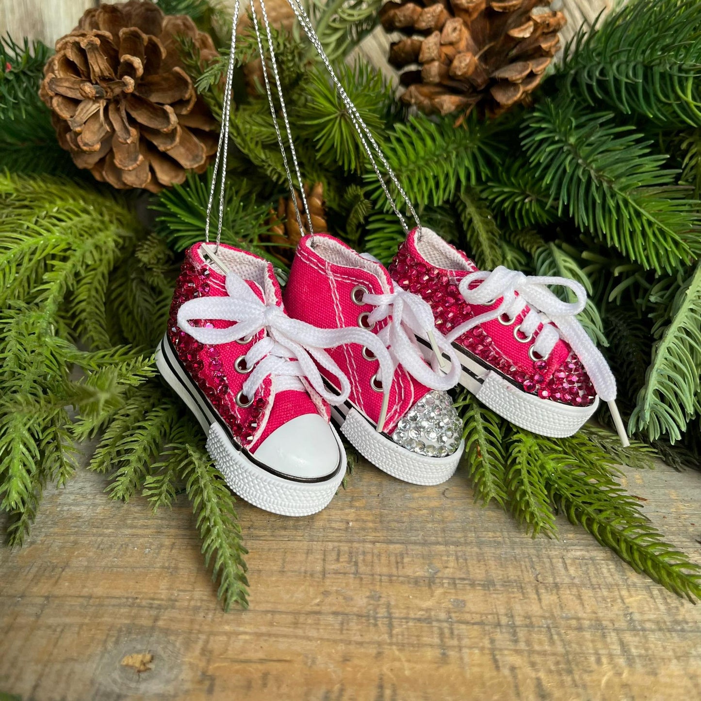 3" Pink Sneakers Ornament Set, Pink Ornaments, Christmas Ornaments Gifts