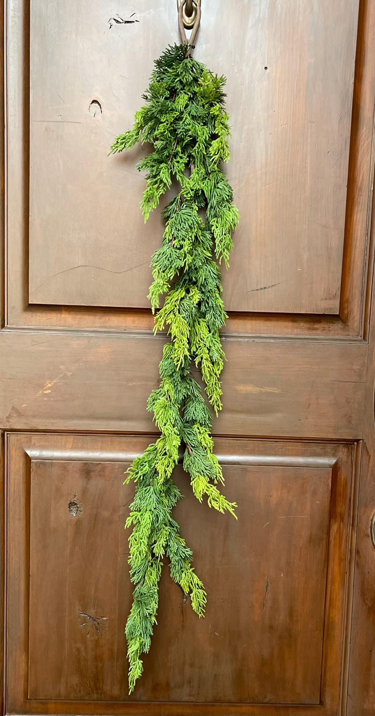 48" Real Touch Cedar Garland, Artificial Cedar Pine Garland, Christmas Greenery Garland