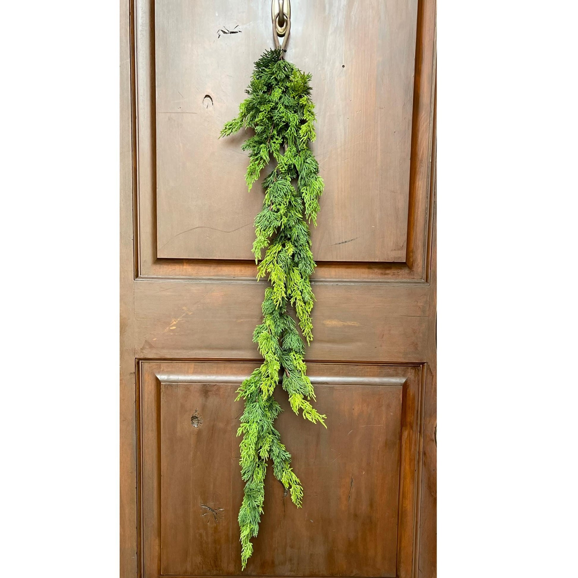 48" Real Touch Cedar Garland, Artificial Cedar Pine Garland, Christmas Greenery Garland