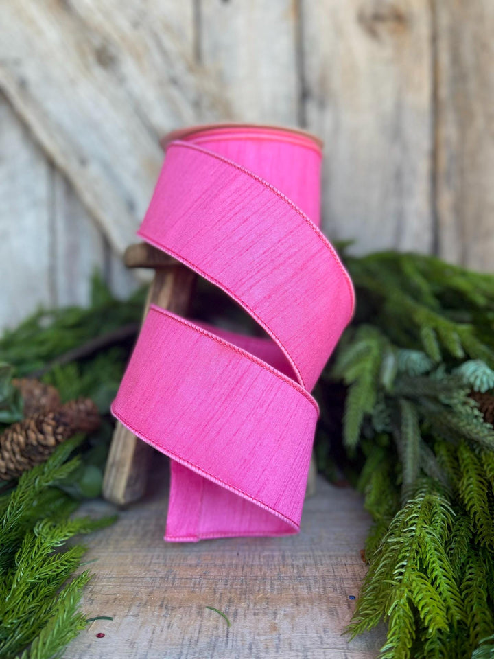 2.5” Pink Ribbon, Farrisilk ribbon, Dupion