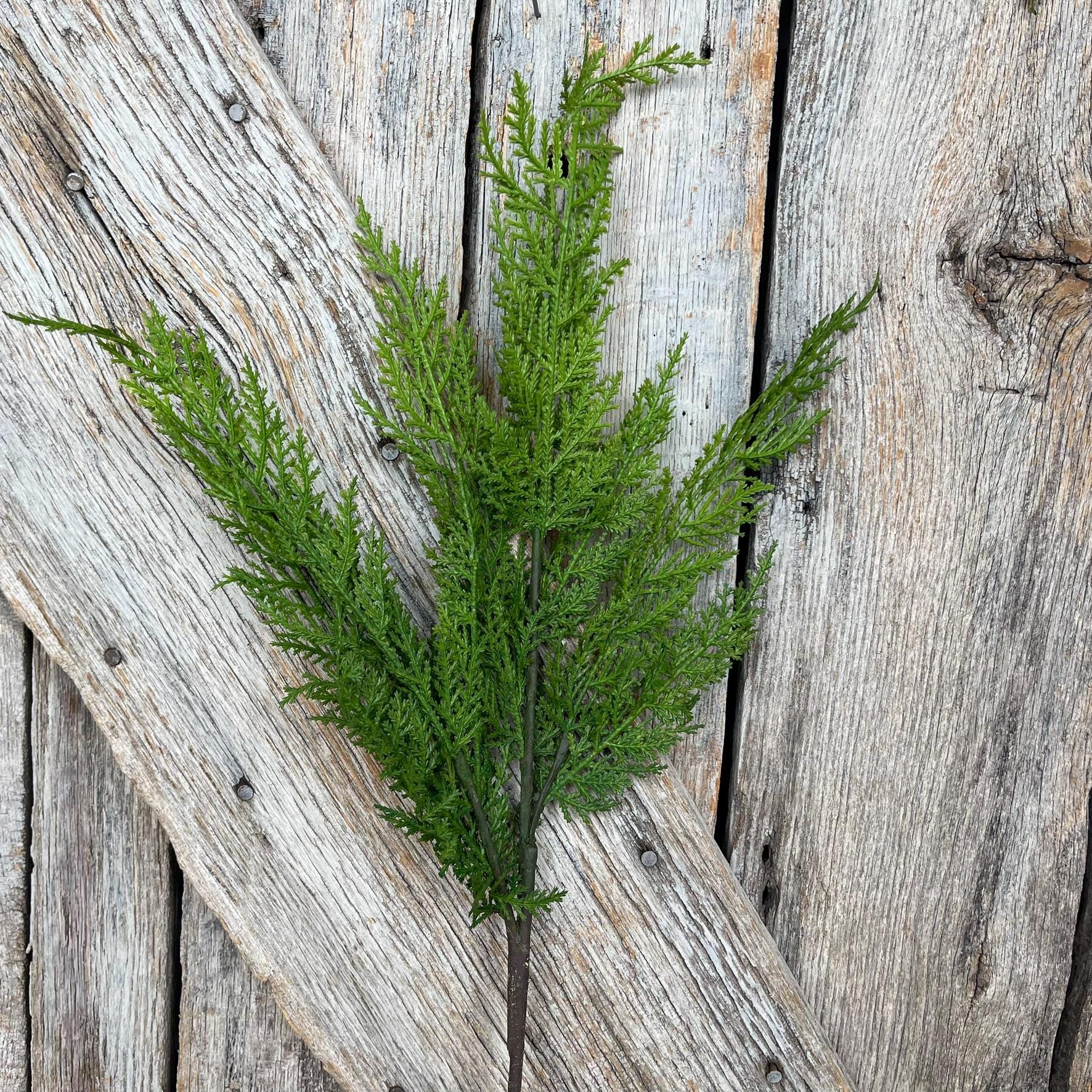 24" Real Touch Cedar Spray, Cedar Pine Spray, Christmas Greenery Spray