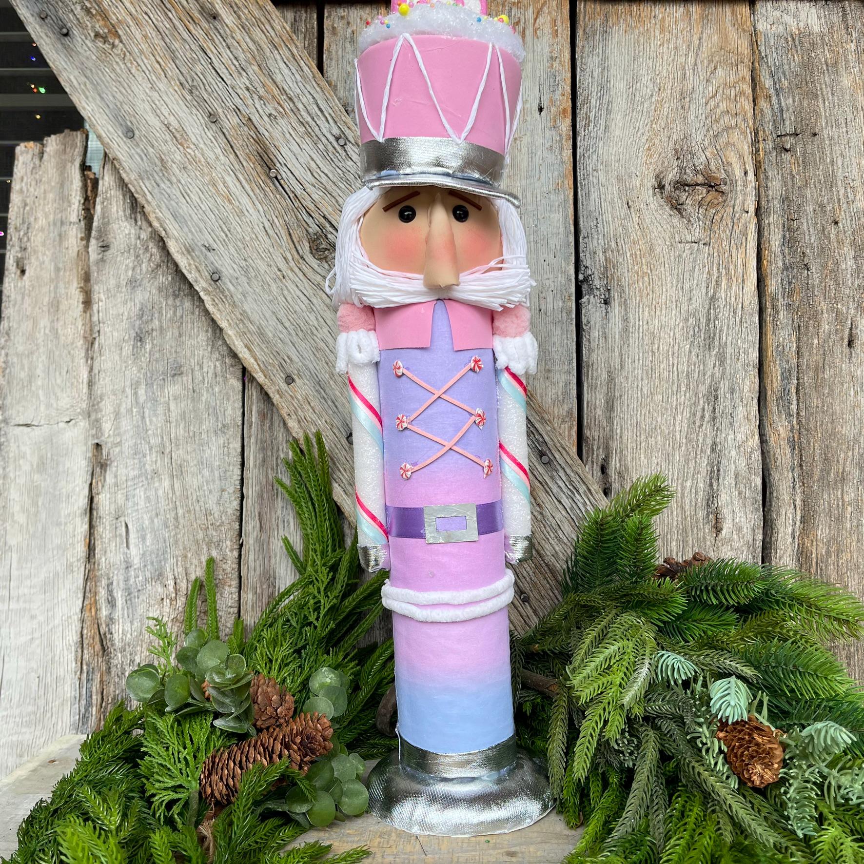 22" Pink Lavender Nutcracker, Sweet Shop Nutcracker, Nutcracker Decor