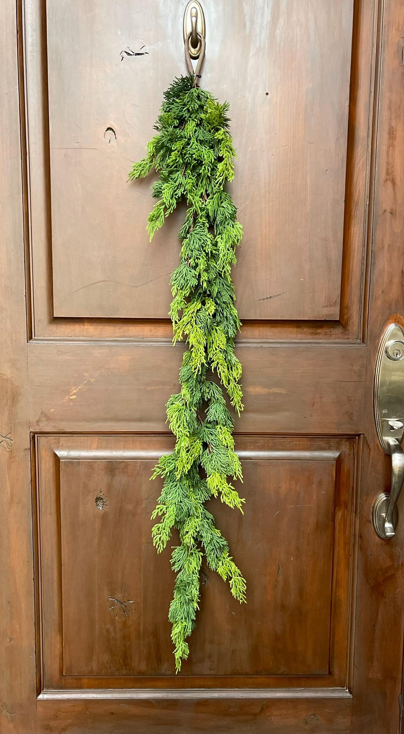 48" Real Touch Cedar Garland, Artificial Cedar Pine Garland, Christmas Greenery Garland