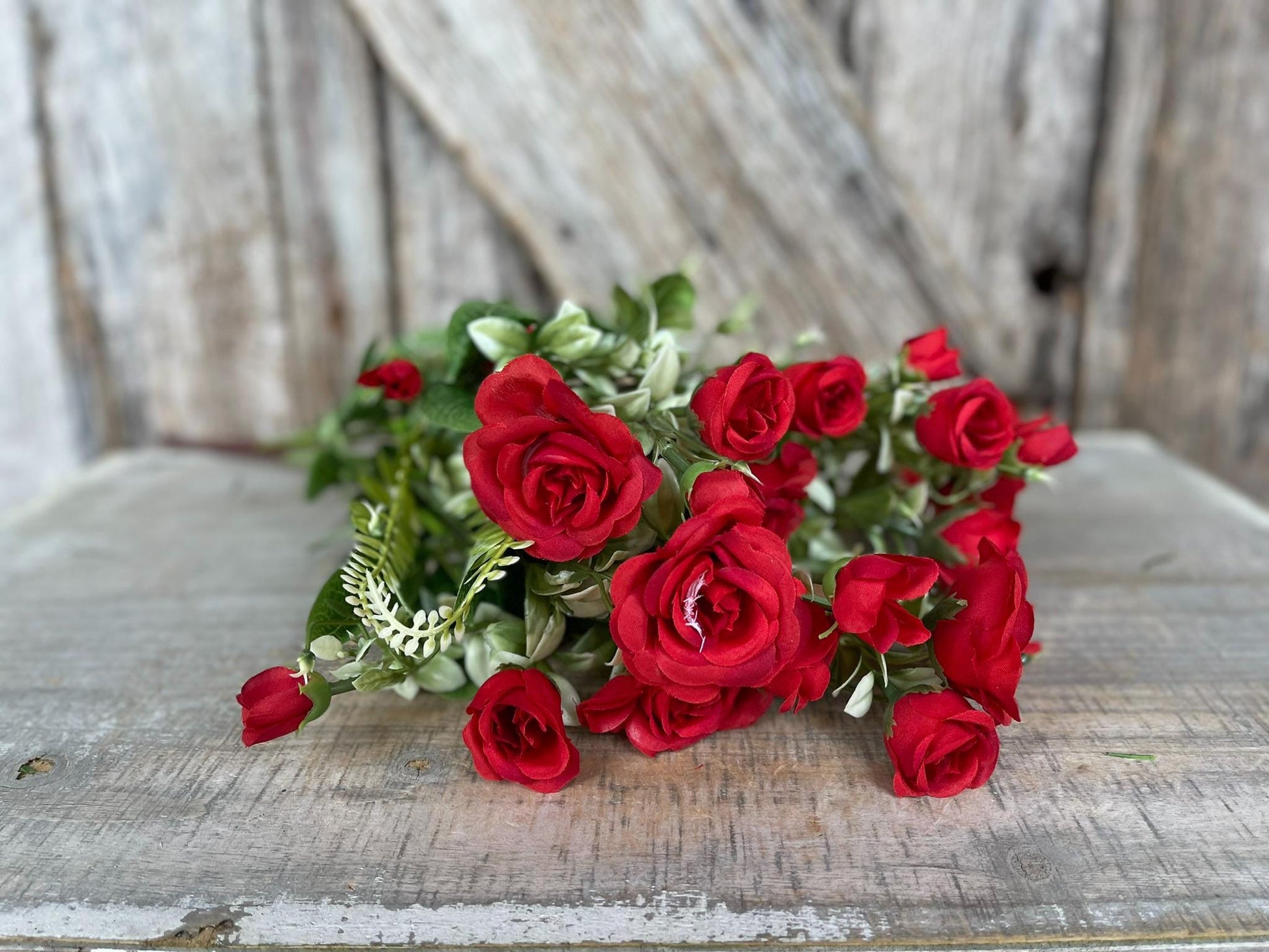 22" Red Rose Bush, Artificial Rose Bush, Red Roses, Red Rose Buds, Wreath Supply, Floral Supply, REd Roses, Valentine Bush