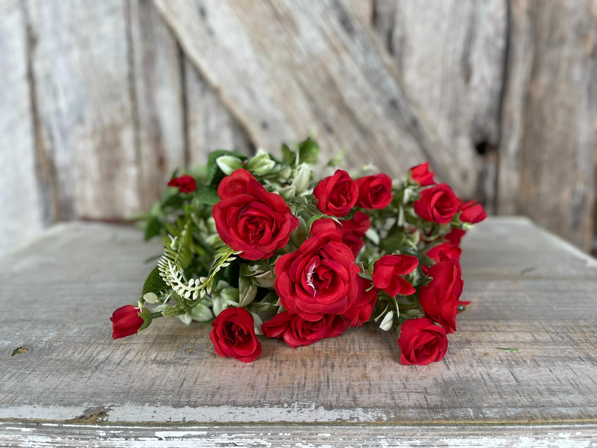 22" Red Rose Bush, Artificial Rose Bush, Red Roses, Red Rose Buds, Wreath Supply, Floral Supply, REd Roses, Valentine Bush