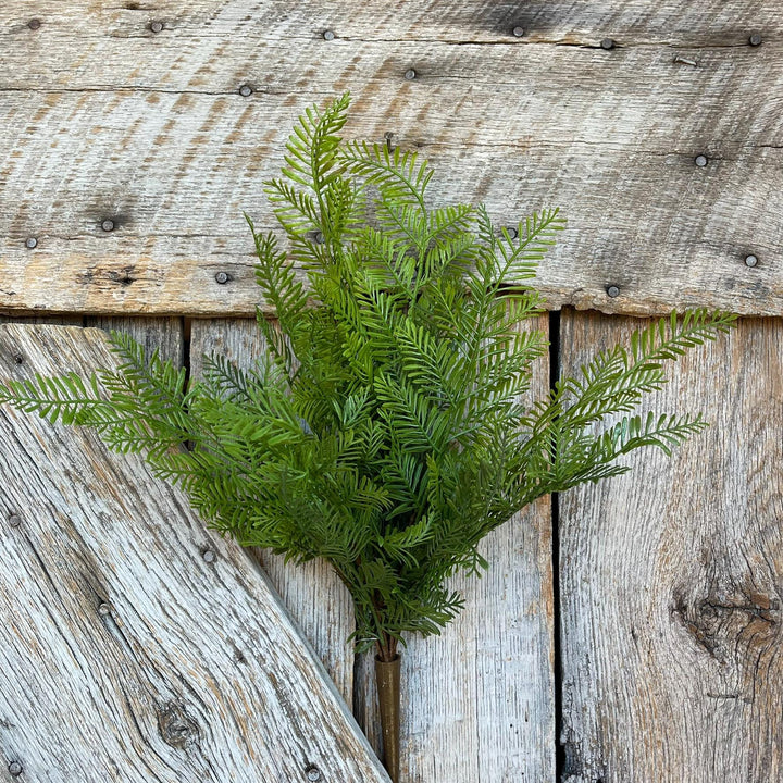 18" Real Touch Fern Bush Greenery, UV PRotected Fern Bush