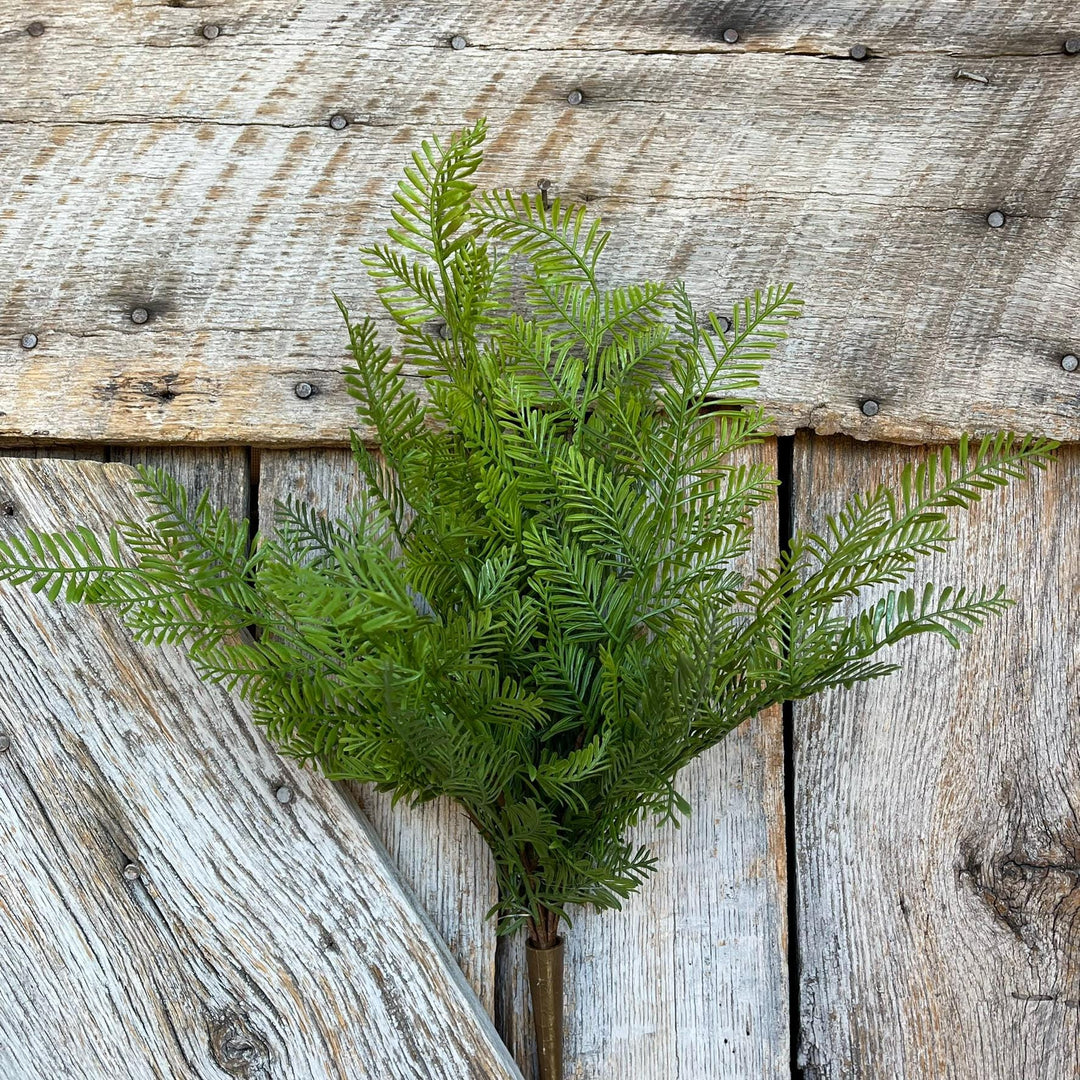 18" Real Touch Fern Bush Greenery, UV PRotected Fern Bush