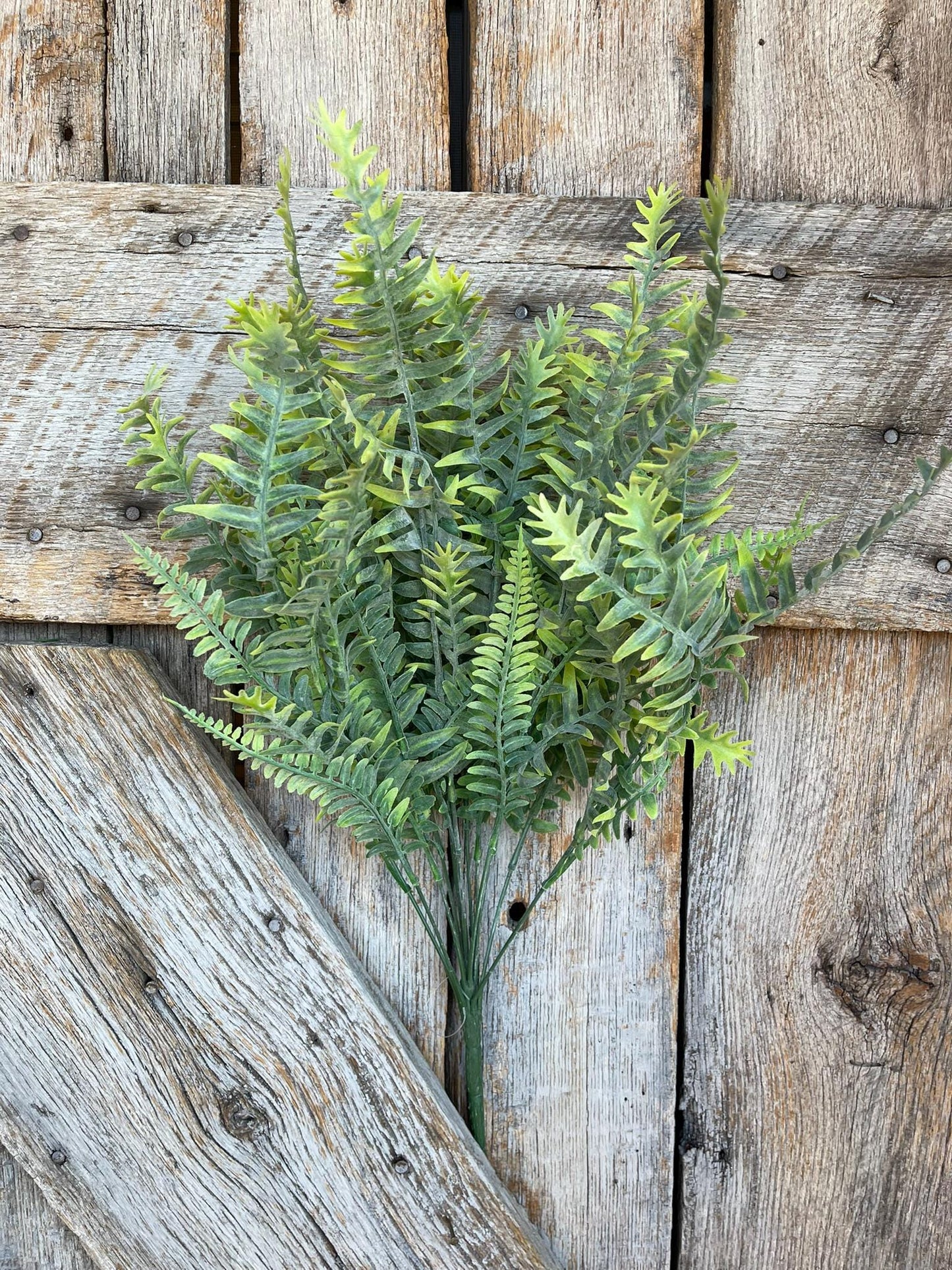 23" Frosted Fern Bush, Artificial Greenery Bush, Spring Fern BUsh, Spring Greenery BUsh, 83353-FROSTED