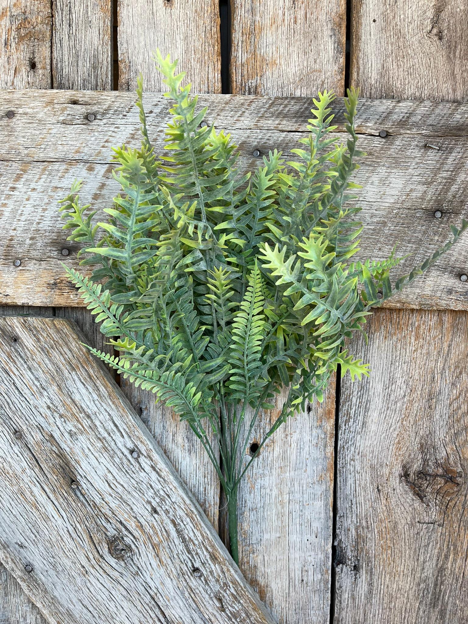 23" Frosted Fern Bush, Artificial Greenery Bush, Spring Fern BUsh, Spring Greenery BUsh, 83353-FROSTED