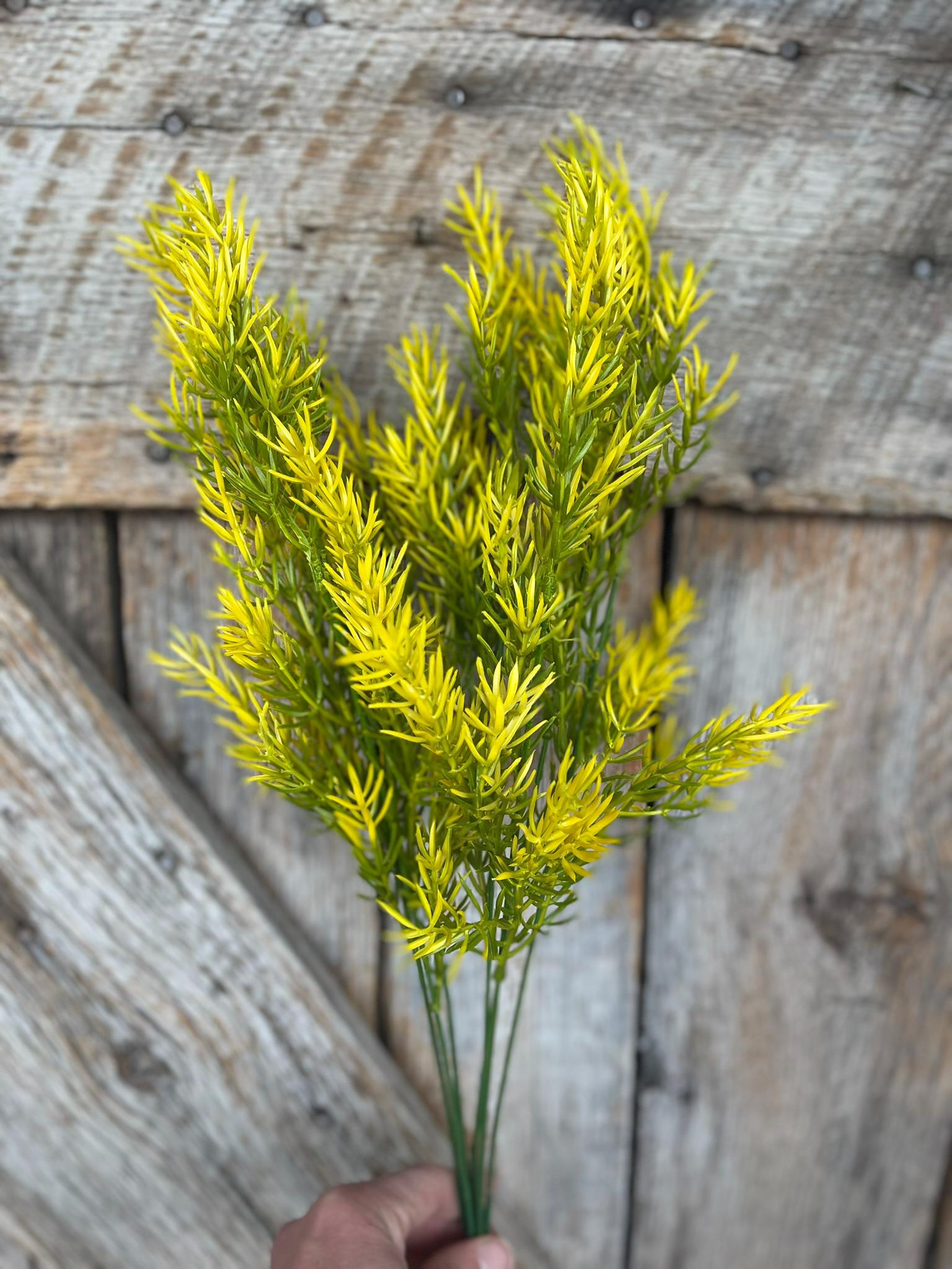 20" Greenery Bush, Yellow Green Rosemary Bush, Artificial Greenery Bush, SPring Greenery Bush, Plastic Greenery Bush, 57183