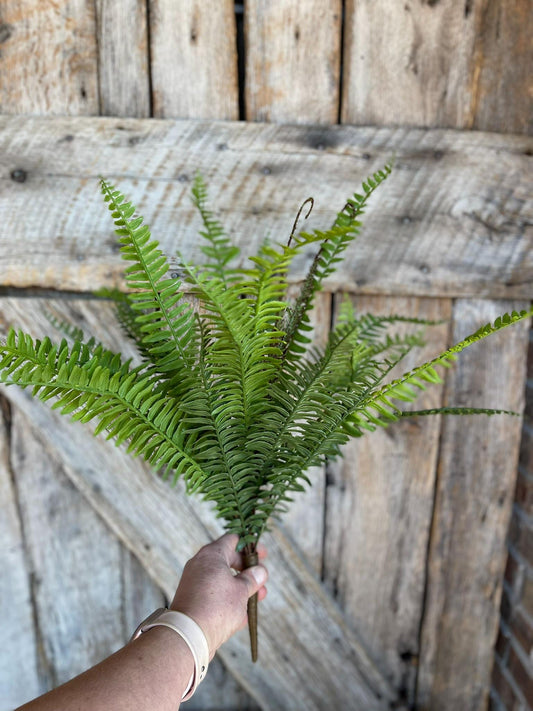 22" Real Touch Fern Bush Greenery, UV PRotected Fern Bush, Greenery Bush