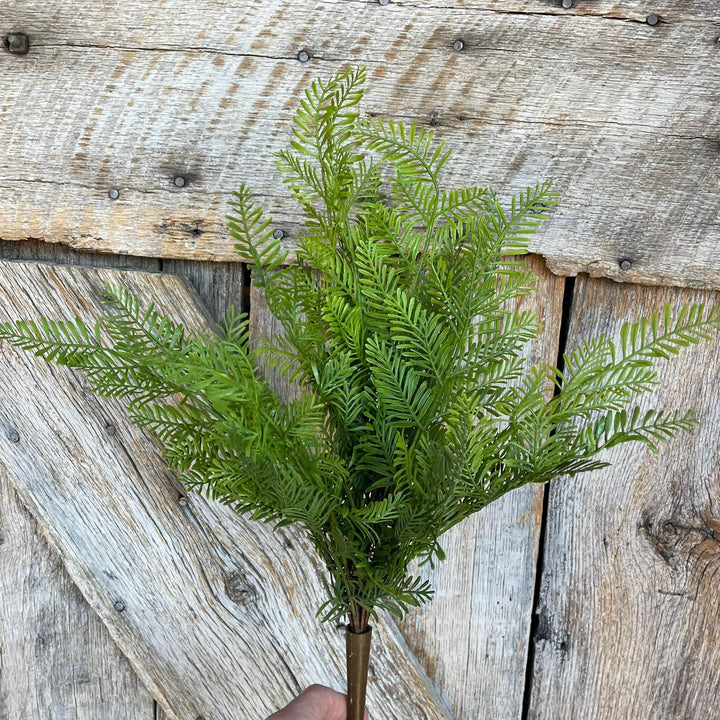 18" Real Touch Fern Bush Greenery, UV PRotected Fern Bush