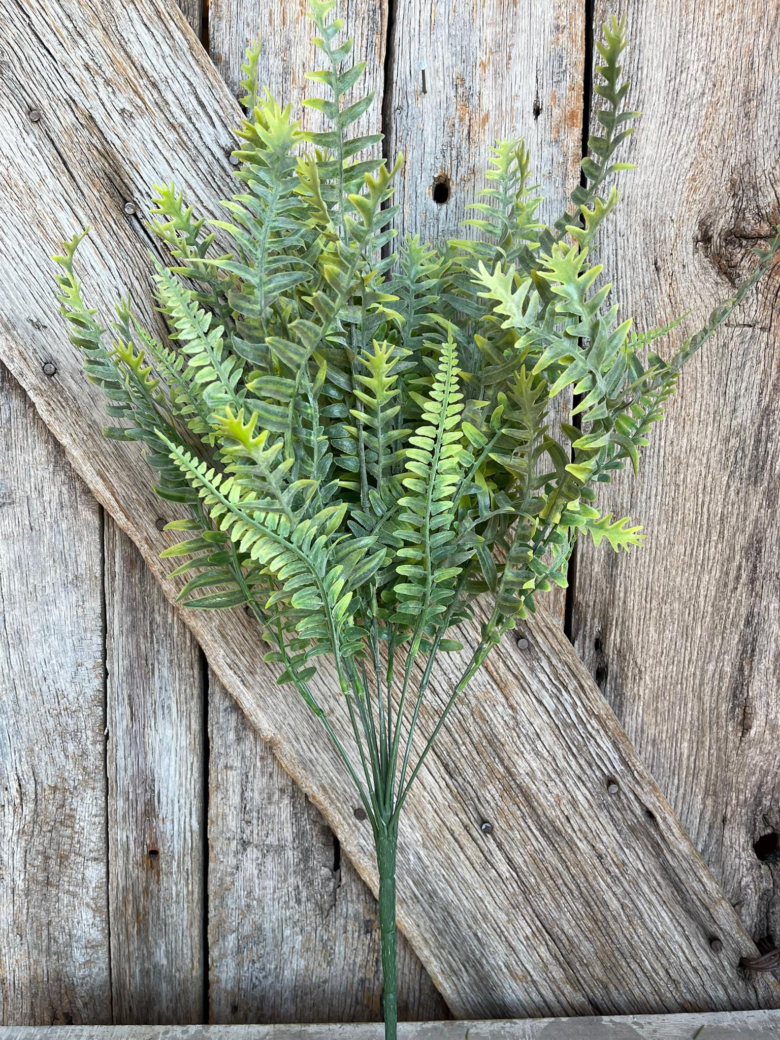 23" Frosted Fern Bush, Artificial Greenery Bush, Spring Fern BUsh, Spring Greenery BUsh, 83353-FROSTED