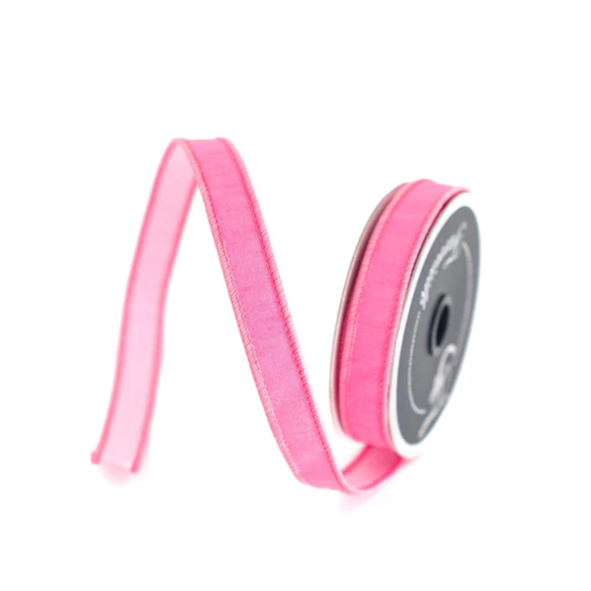 3/4" Pink Fusion Ribbon, Farrisilk Ribbon, Spring Summer Fall Pink Ribbon, Two Tone Ribbon, Wired RIbbon, RK598-14, Wreath Supply