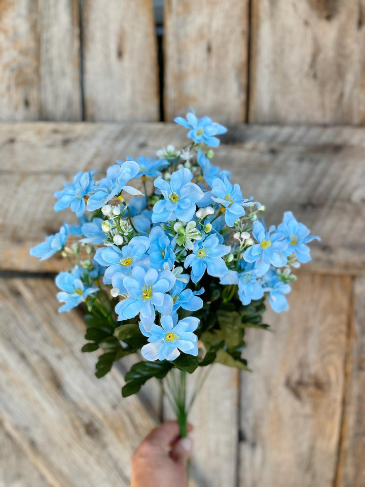 20" Light Blue Daisy Bush, Spring Floral Bush