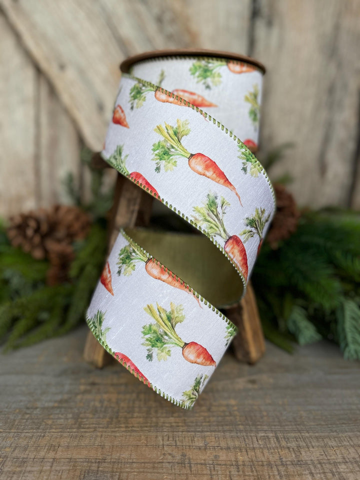 2.5" Carrot Ribbon, Easter Ribbon, Orange Carrot Ribbon