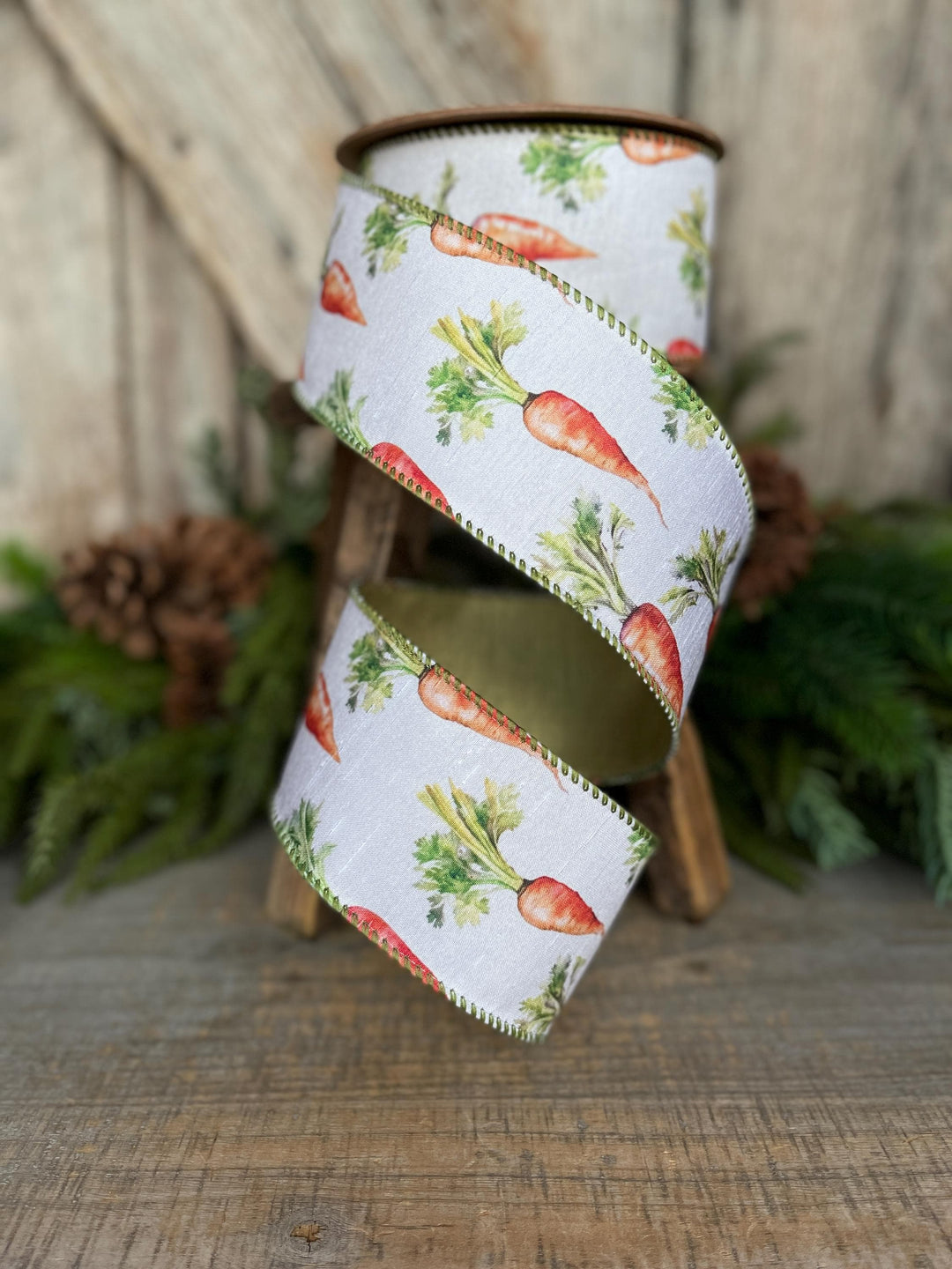 2.5" Carrot Ribbon, Easter Ribbon, Orange Carrot Ribbon