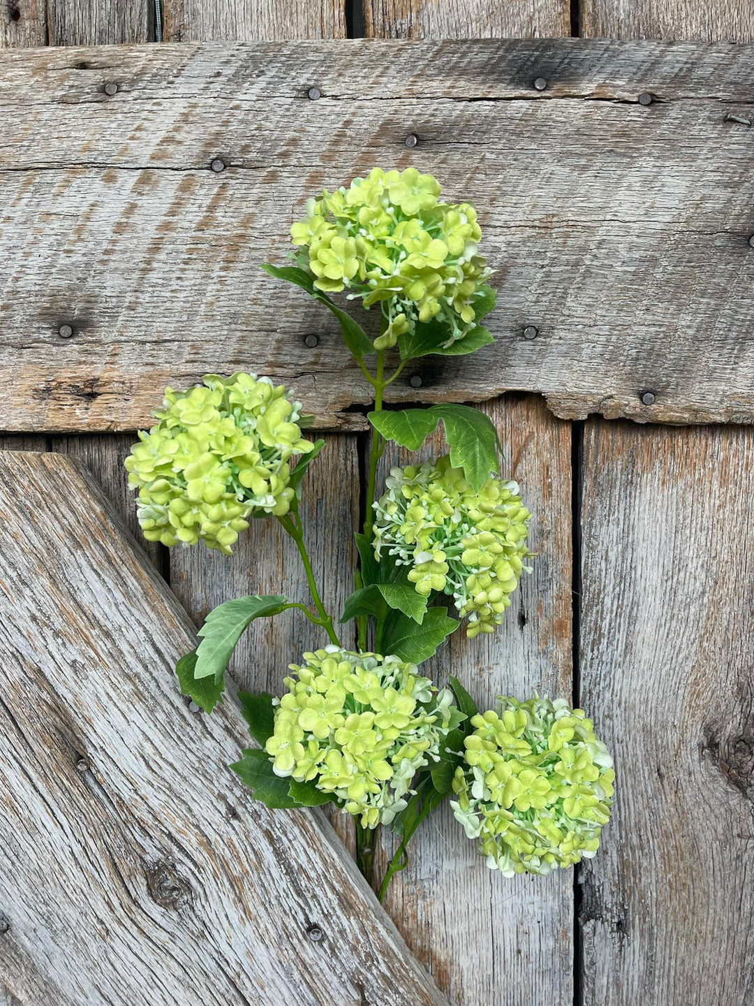 32" Green Snowball Hydrangea Spray, Artificial Hydrangea Florals, Green Hydrangea Spray