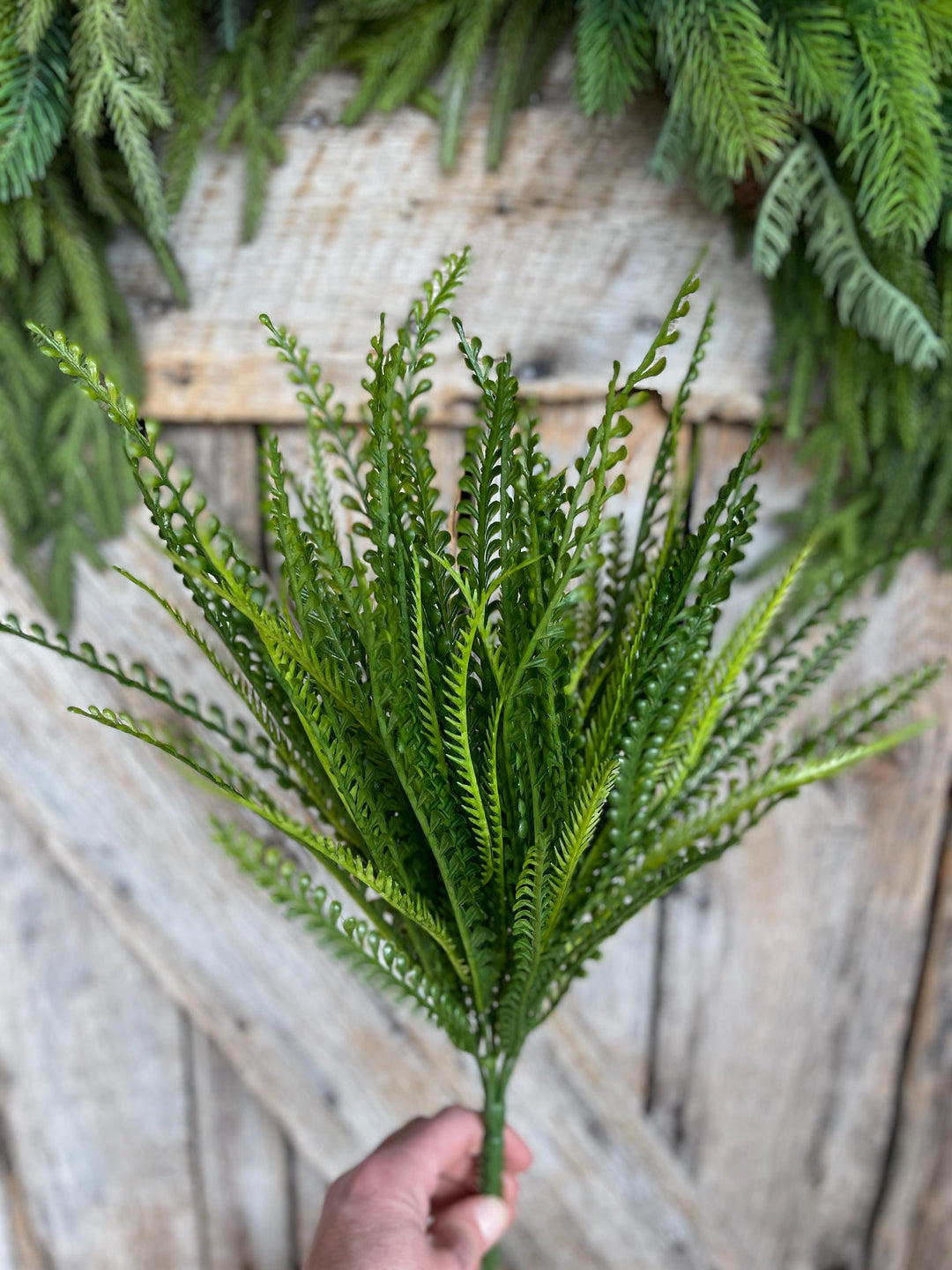 18" Beaded Leaf Bush, Green Beaded Leaf Bush