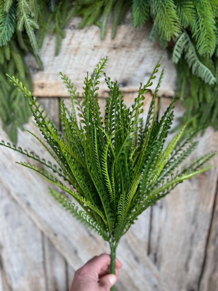 18" Beaded Leaf Bush, Green Beaded Leaf Bush
