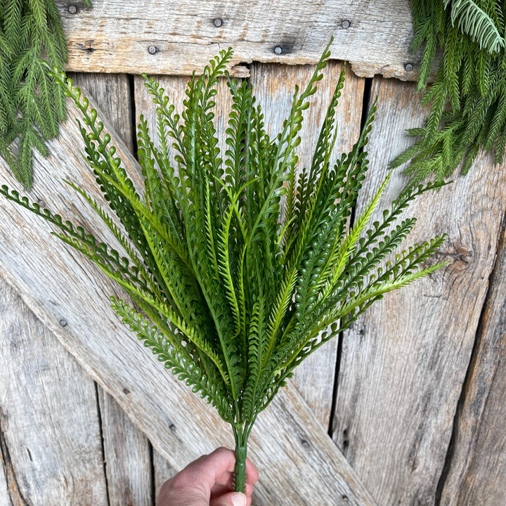 18" Beaded Leaf Bush, Green Beaded Leaf Bush