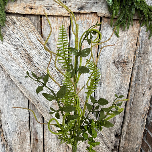 28" Moss Flocked Mixed greenery bush, wreath supply, home decor, greenery, 62077SP28