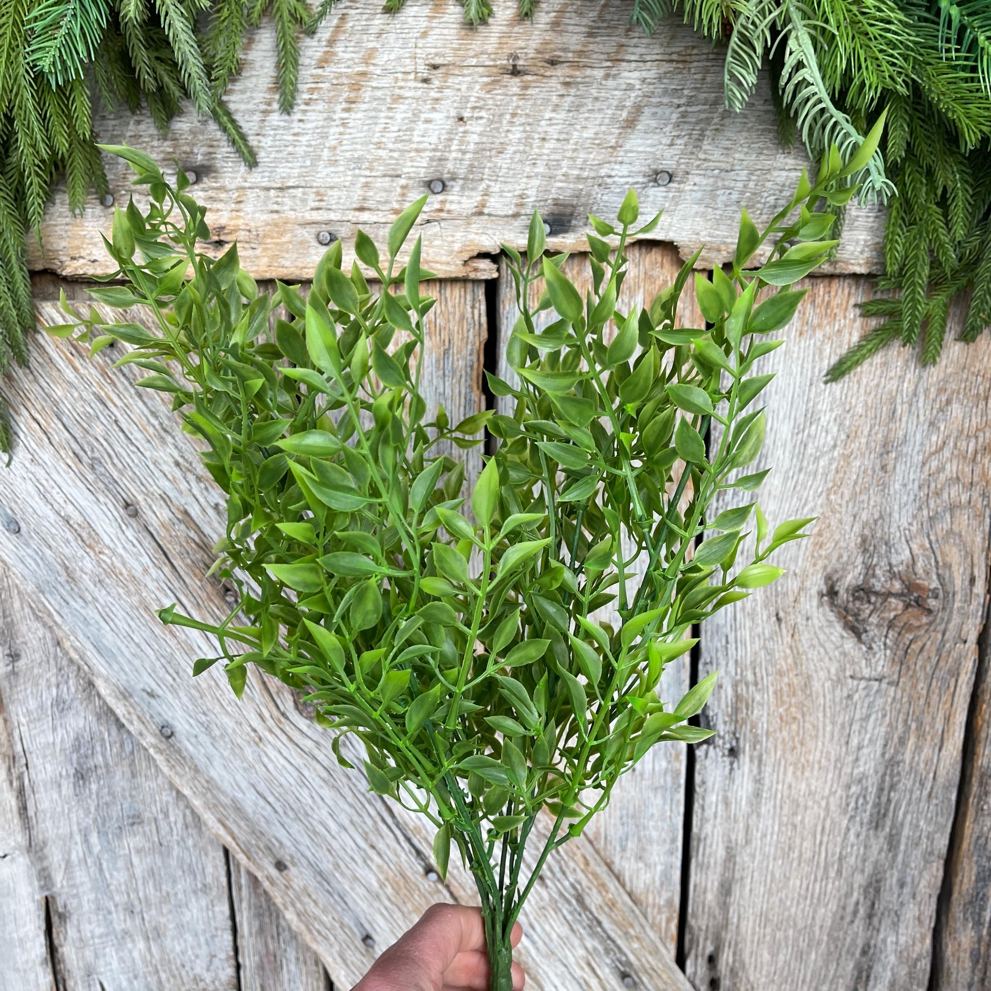 Plastic Greenery Bush, Similax Bush, Wreath Supply